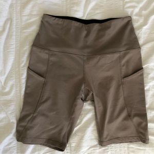 Taupe biker shorts